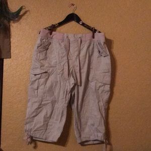 Beige cargo capris!